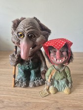 Vintage 1960's HEICO West Germany Nodder Bobble Head Troll Figures