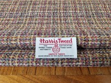 Pink Purple Check Harris Tweed