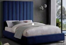 LUXURY VELVET UPHOLSTERED BED FRAME - DOUBLE with Storage drawers