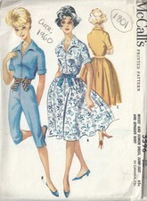 1960 Vintage Sewing Pattern B33 SKIRT, DRESS & JUMPSUIT (1801) 