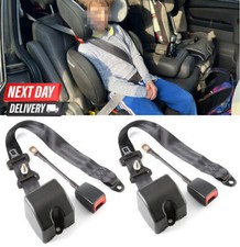 Universal 2 Sets 3 Point Retractable Safety Seat Belt Truck Strap Seatbelt 3M UK