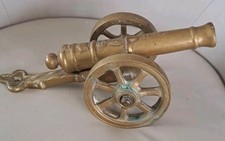 Vintage Heavy Solid Brass Cannon Napoleonic Wars Style 1812 - 2.8 kgs