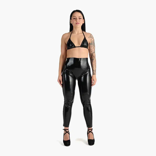 You black latex leggings - me,