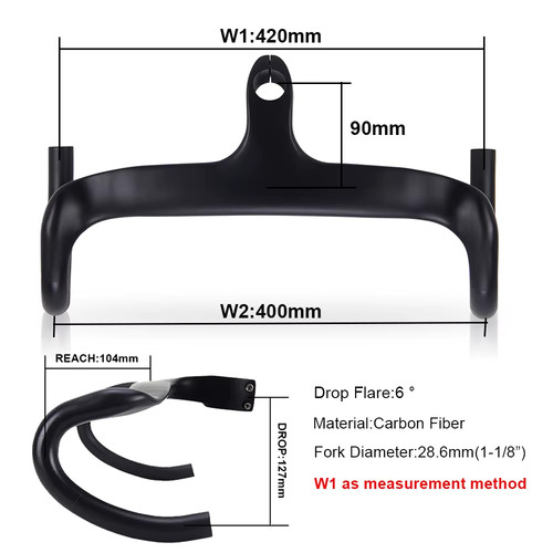 Carbon road handlebar - carbon,