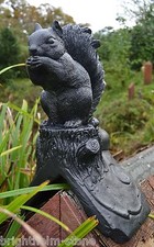 Black Squirrel roof finial decorative 90° degree angled stone ridge tile 