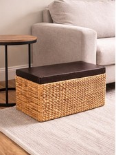 Vintage wicker linen storage - vintage,