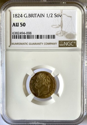 1824 george gold - , half