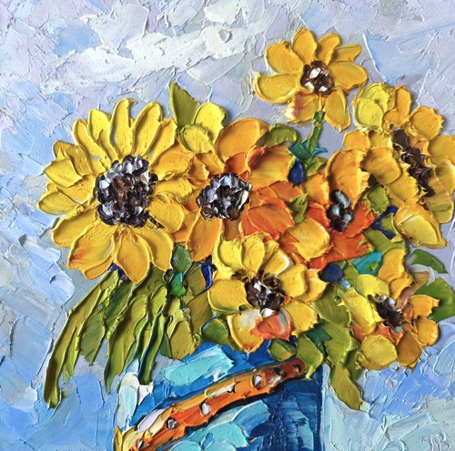 Flower original oil painting - original,