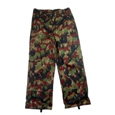 Vintage Army Camo Cargo trousers Red Green Brown W32L28
