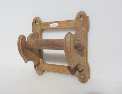 Vintage wooden loo roll holder - vintage,