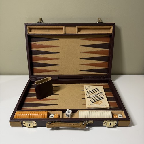 Vintage backgammon set carry - backgammon,