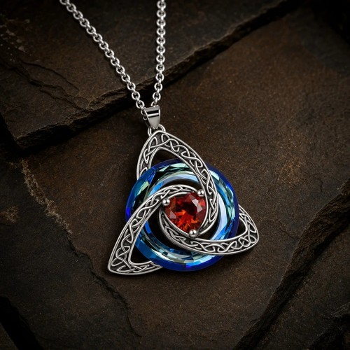 Birthstone celtic trinity - trinity, knot