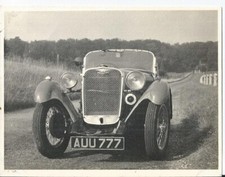 SINGER 9HP LE MANS AUU 777 MID 1950s B/W PHOTOGRAPH