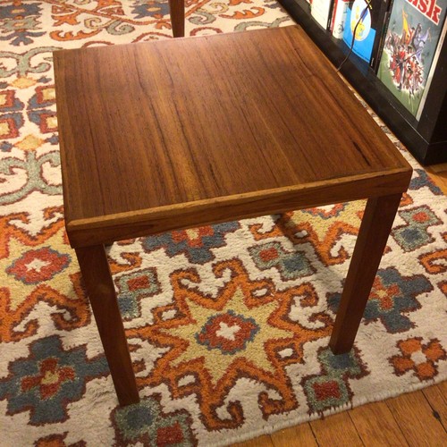 Teak danish small side table - danish,