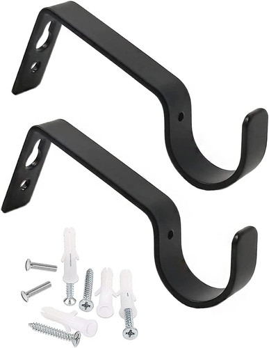 Iron curtain pole - curtain, brackets