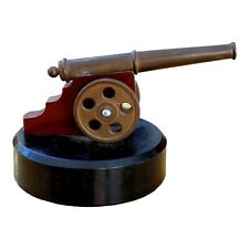 BRASS DESKTOP CANNON GUN MODEL BAKELITE BASE 💥 USSR SOUVENIR MILITARIA VINTAGE