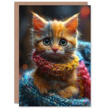 Birthday Card Adorable Kitten