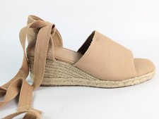 H + M Canvas Wedge Heel