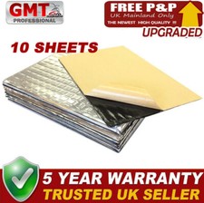 10 PCS  Sound Deadening Damping Mat Car Silent Compact Van Proofing 5mm Auto NEW