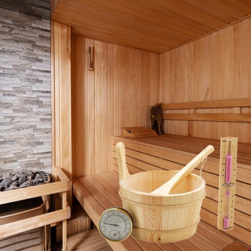 Wooden sauna bucket and ladle - sauna,