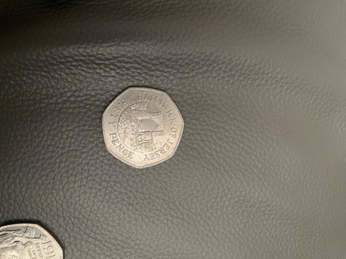 Bailiwick jersey 50p coin - of,