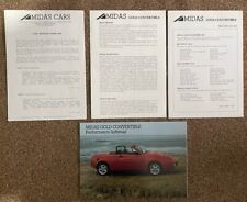 Midas Gold Convertible Kit Car Brochure, Starter Pack