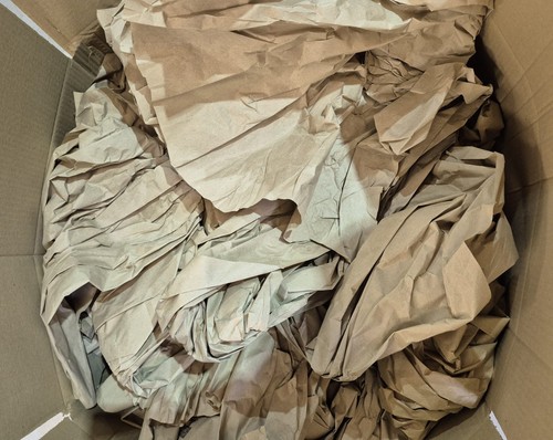 Crushed brown paper packing - crushed,