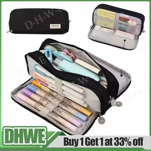 Large pencil case for girls - large,