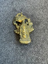 Vintage rare brass door knocker - St. Nicholas. Good condition