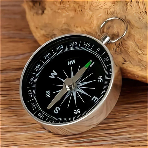 Pocket compass vintage brass - pocket,