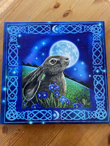 Moon gazing hare print wall - gazing,