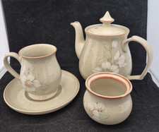 Denby Daybreak Teapot & Sugar