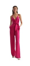 REISS Emilia Pink Linen Wide