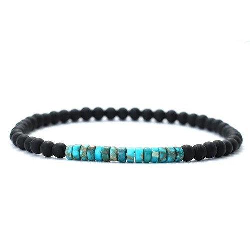 Minimalist 4mm onyx bead - 4mm,