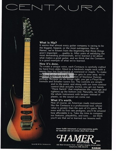 1991 hamer centura - centura, electric