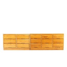 Retro Vintage Danish Low Pine Chest of Drawers Bank Mid Century 60s 70s 80s Teak