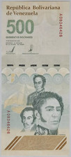 NEW BANKNOTE 500 BOLIVARES