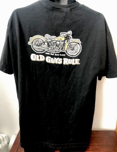 Vtg old guys rule biker - guys,