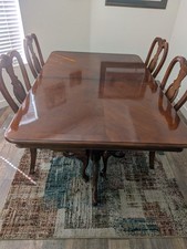 SOLID CHERRY WOOD TABLE AND