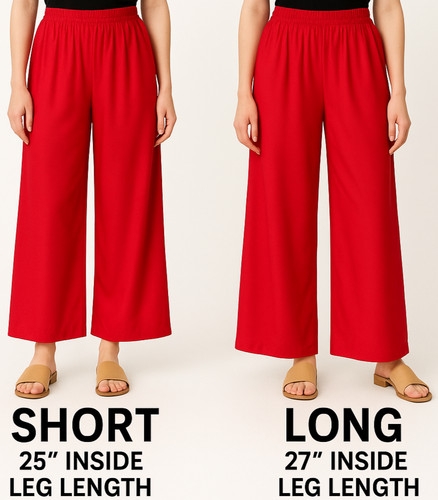 Women plain wide leg flared - wide,