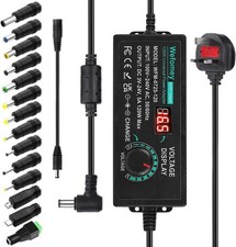 Adjustable 3V-24V 5A Power Supply Adapter 120W AC/DC Convert LED Display 14 Tips