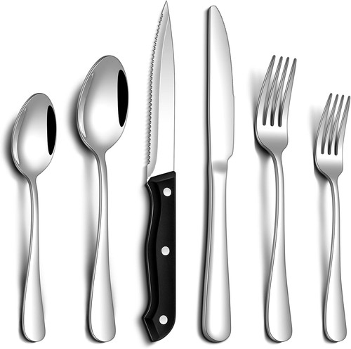 Pcs silverware set with - silverware,