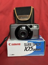 Canon Sure Shot 105 Zoom S 35mm Film Point and Shoot Camera Tested Working