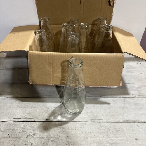 Vintage glass milk bottles - vintage,