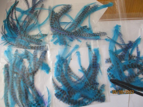 Blue mixed cock neck hackle - neck,
