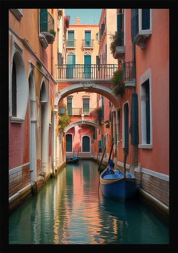 Intimate venice canals framed - intimate,