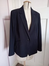 M&S Size 18 Dark Grey Jacket Blazer Suiting Office Workwear Tailored Smart 