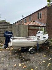 14ft Fishing boat with 25HP engine and trailer included