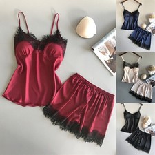 Women Sexy Lace Satin Silk