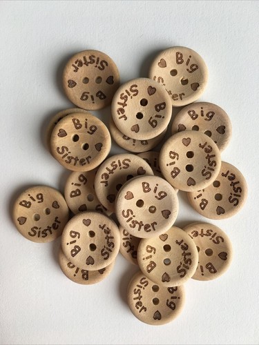 Wooden buttons 18mm - x, big